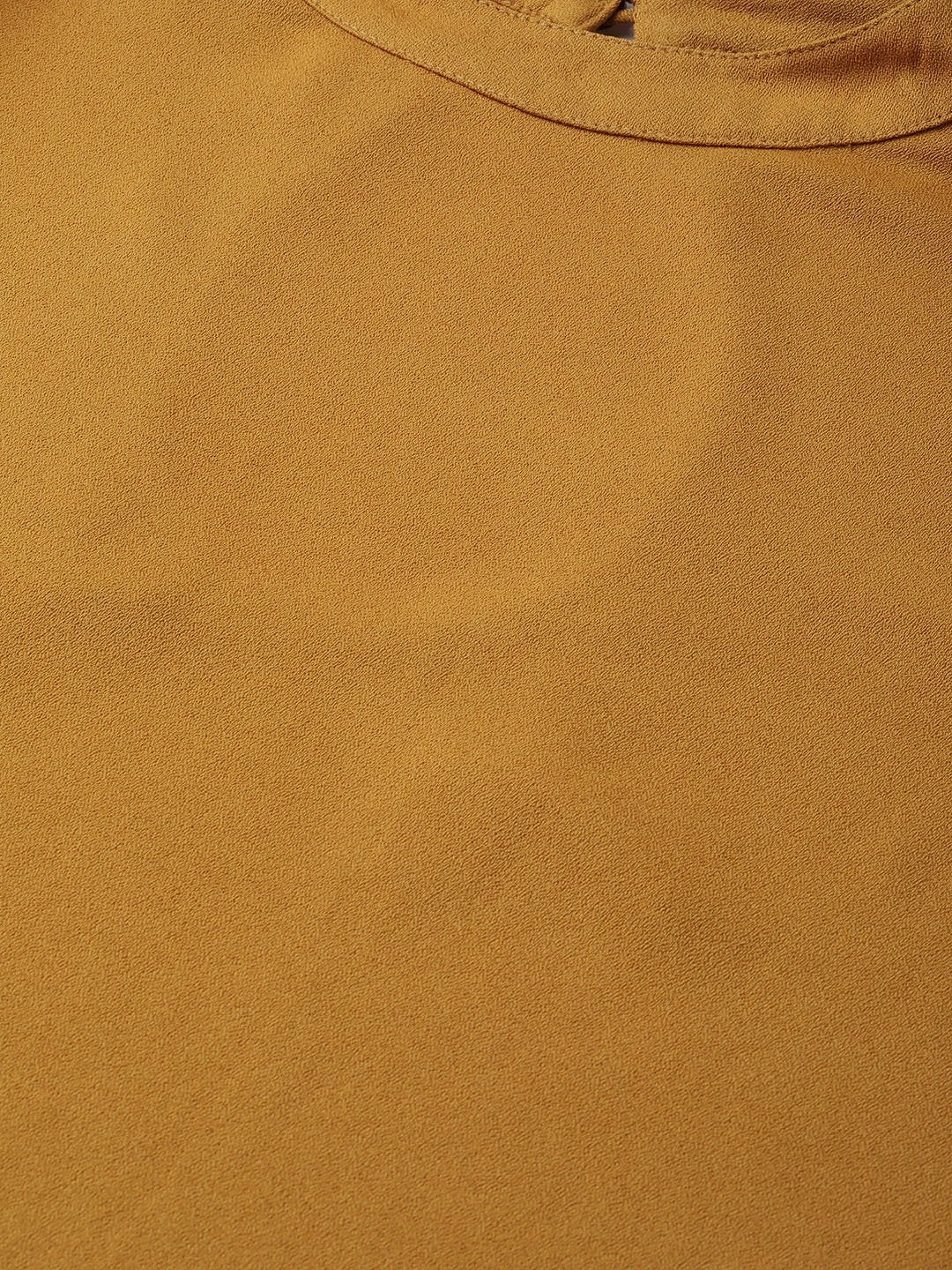 Women's Mustard Back Keyhole Top