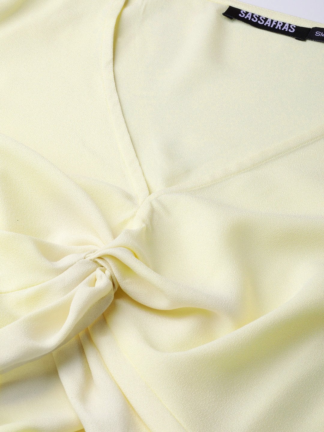 Women's Lemon Front Knot Crop Top