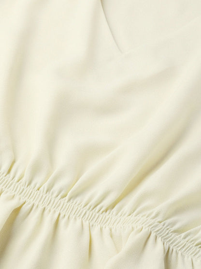 Women's Lemon V-Neck Peplum Top