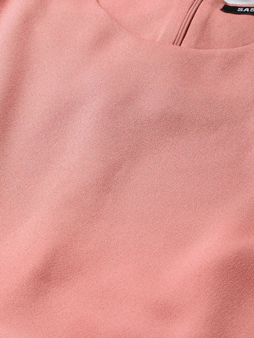Women's Pink Side Tie-Up Top
