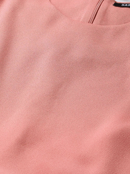 Women's Pink Side Tie-Up Top