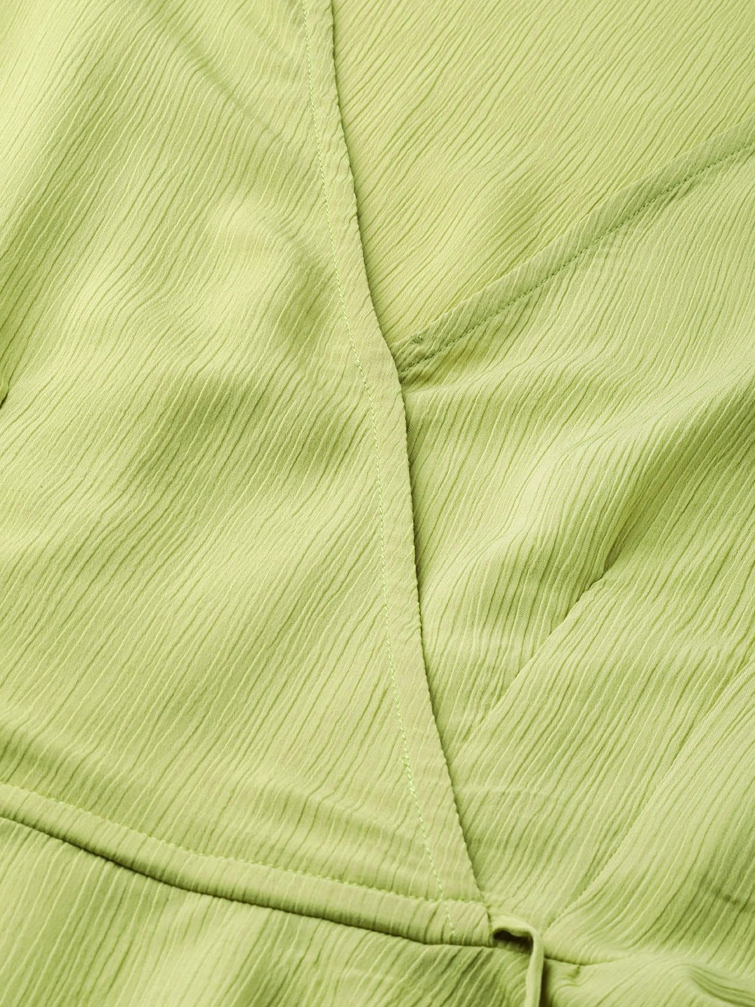 Women's Mint Green Wrap Peplum Top