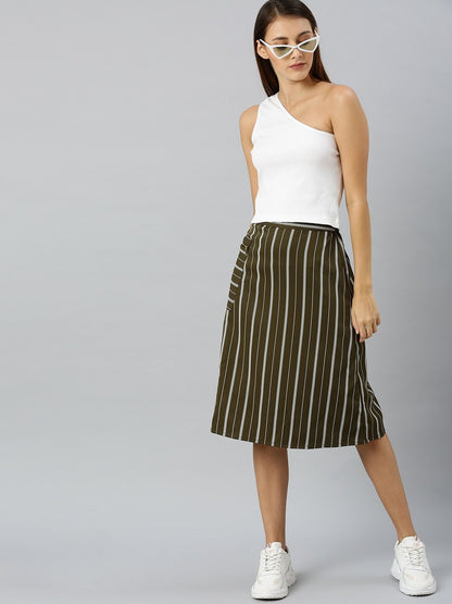 Women's White One Shoulder Crop Top