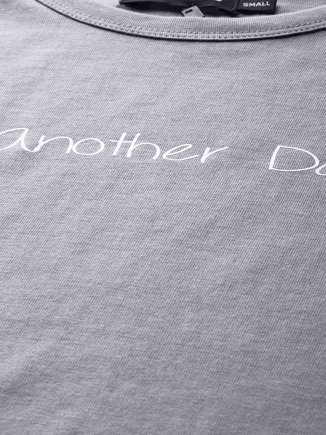 Women's Grey Just-Another-Day Crop T-Shirt