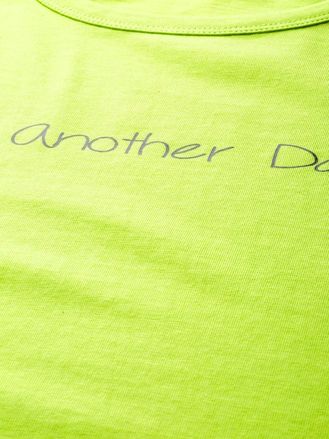 Women's Neon Green Just-Another-Day Crop T-Shirt