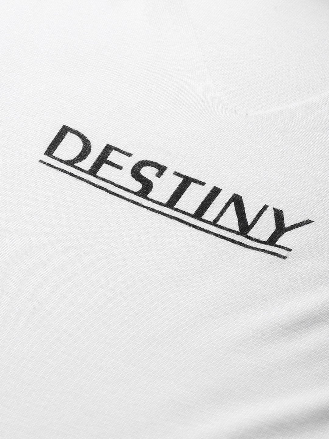 Women's White Twisted Knot Destiny Crop T-Shirt