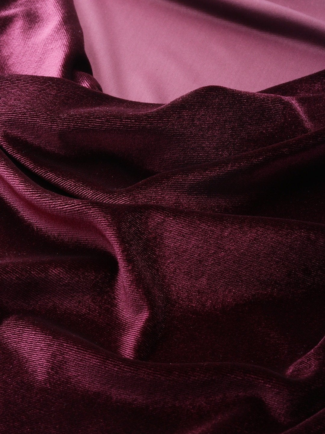Women's Burgundy Velvet Cowl Neck Top