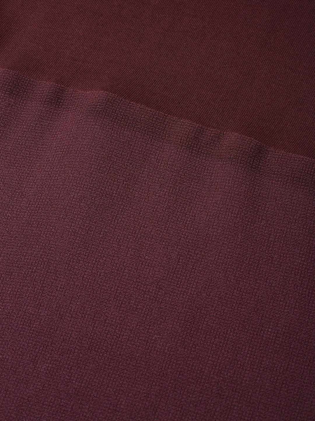 Women's Burgundy Side Slit Longline Top