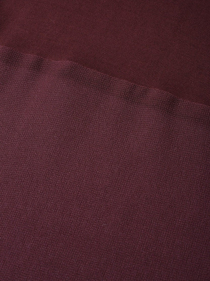 Women's Burgundy Side Slit Longline Top
