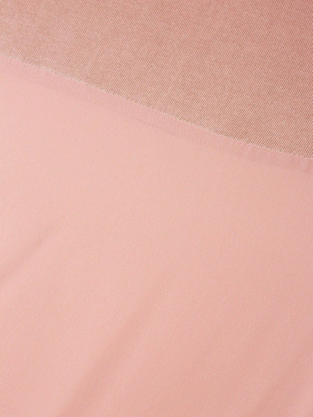 Women's Peach Side Slit Longline Top