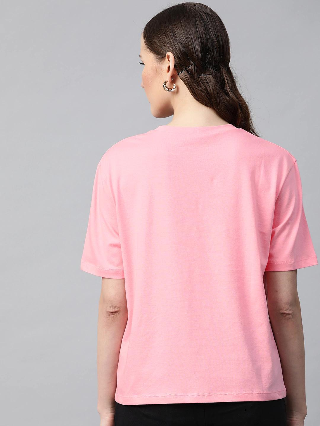 Women's Pink Live-Learn-Love Regular T-Shirt