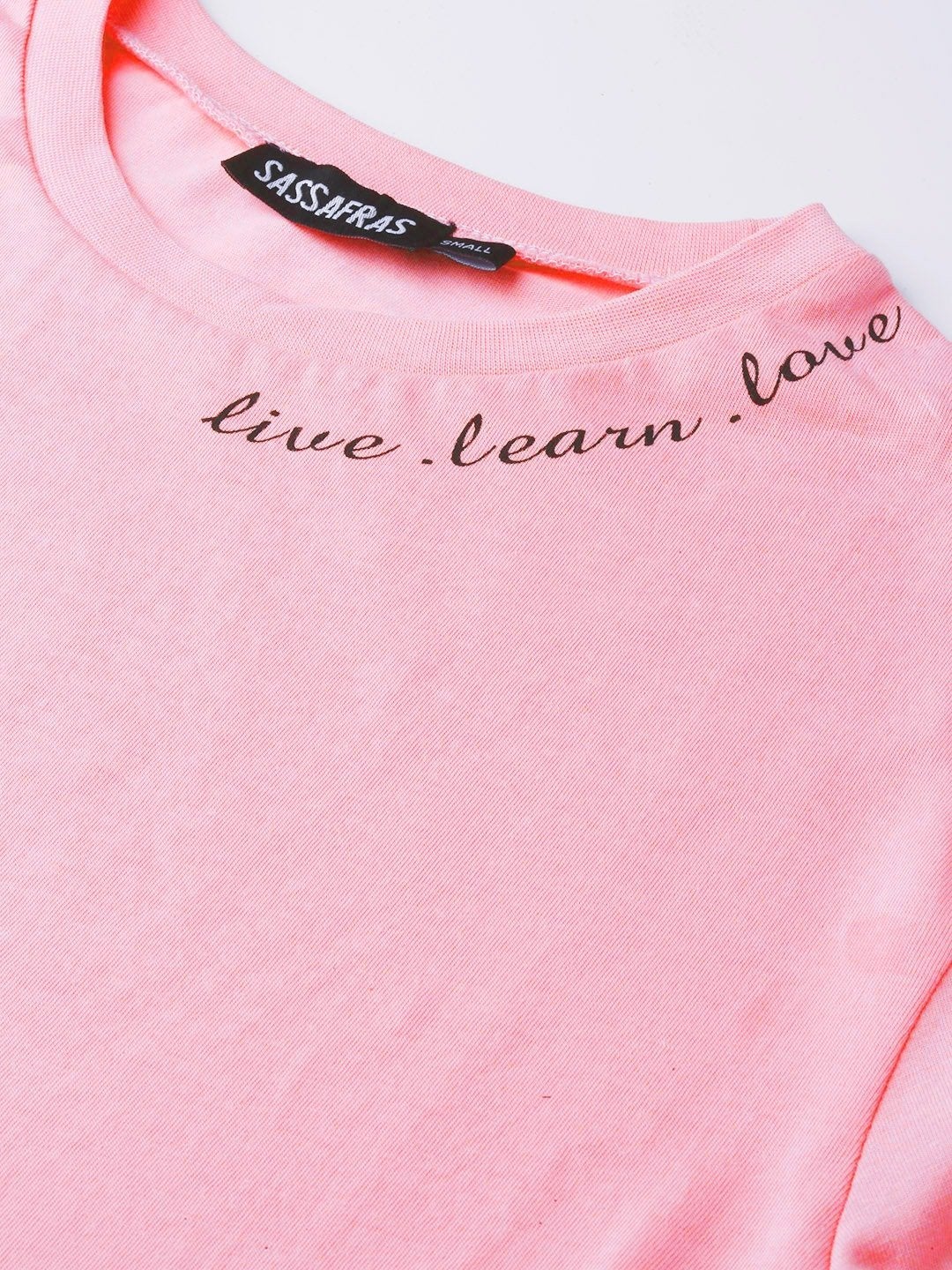Women's Pink Live-Learn-Love Regular T-Shirt