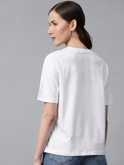 Women's White Amour-Print T-Shirt