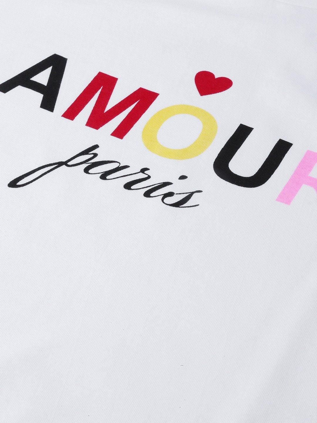 Women's White Amour-Print T-Shirt
