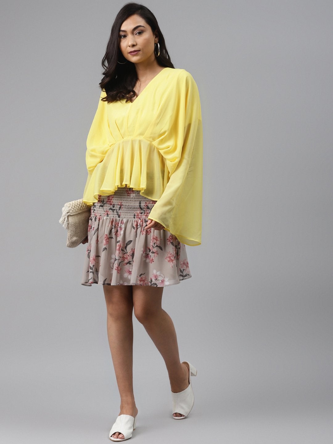 Women's Yellow Kimono Top