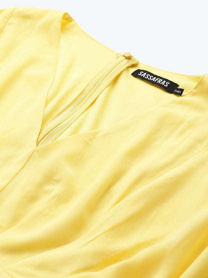 Women's Yellow Kimono Top