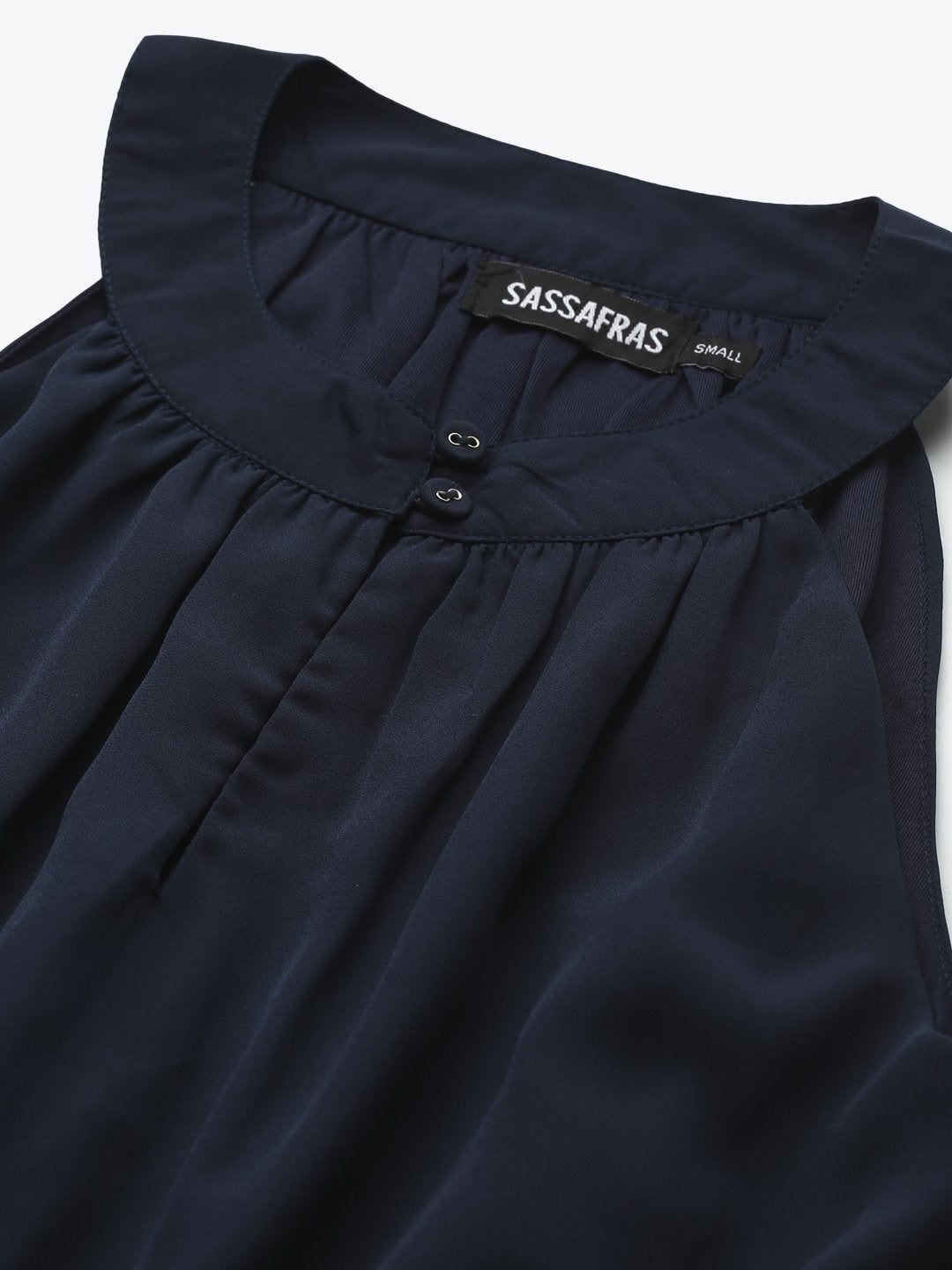 Women's Navy Blue Halter Neck Top