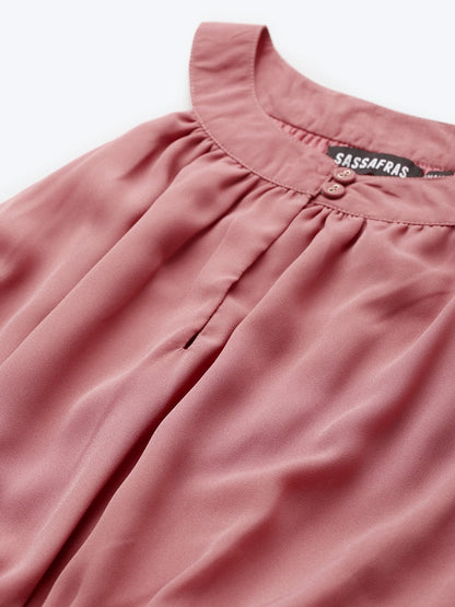 Women's Pale Pink Halter Neck Top