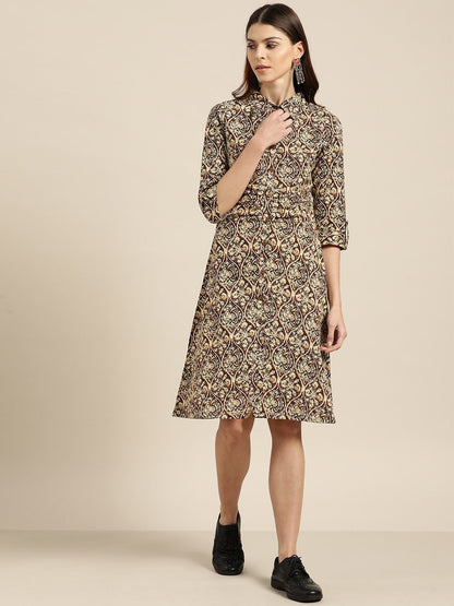 Women's Chocolate Brown Shirt Dress
