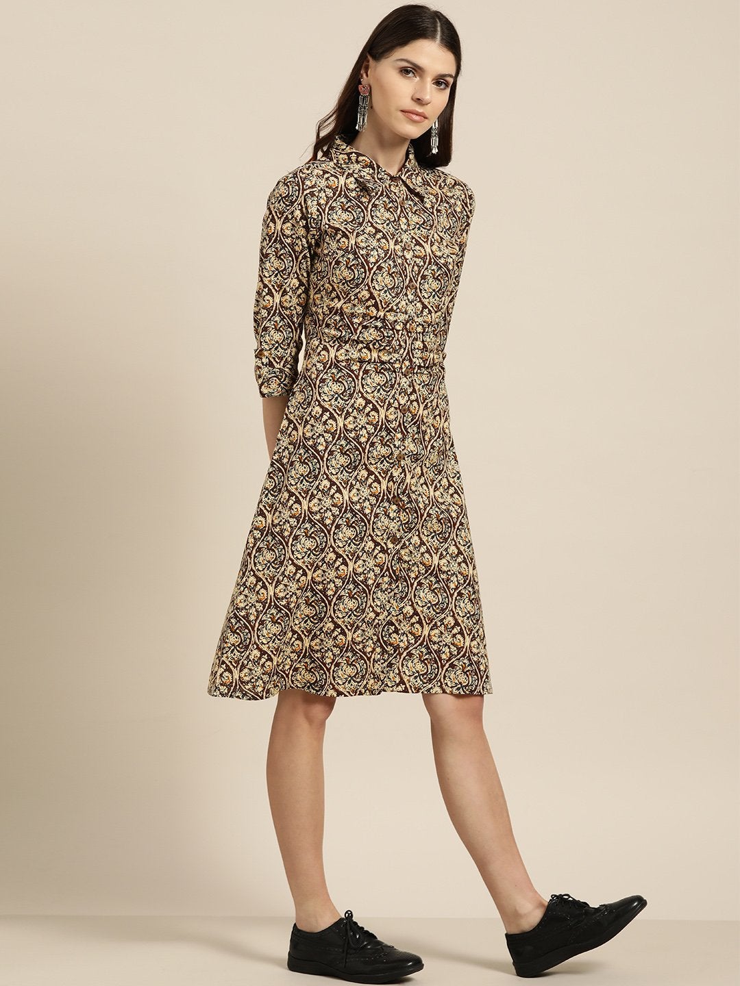 Women's Chocolate Brown Shirt Dress