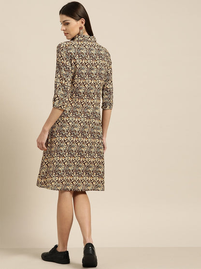 Women's Chocolate Brown Shirt Dress