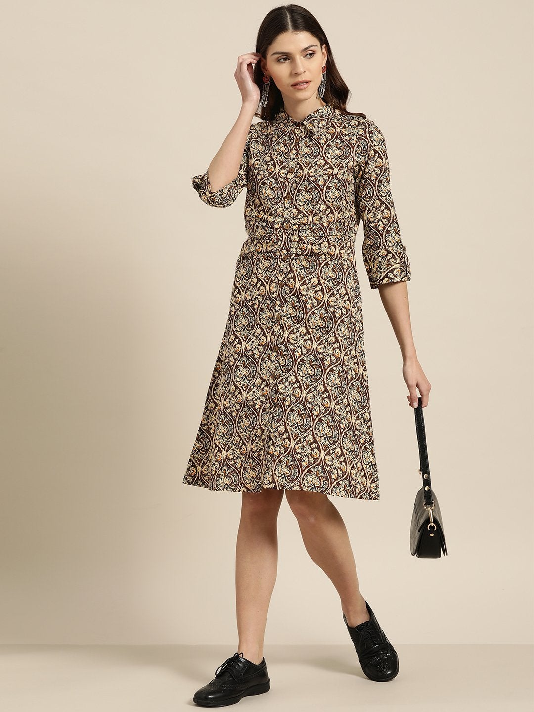 Women's Chocolate Brown Shirt Dress