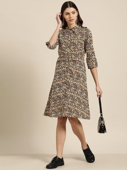 Women's Chocolate Brown Shirt Dress