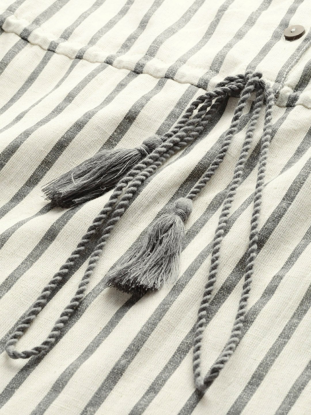 Women's Grey Stripes Strappy Dress