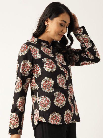 Women's Black Paisely Indie Jacket
