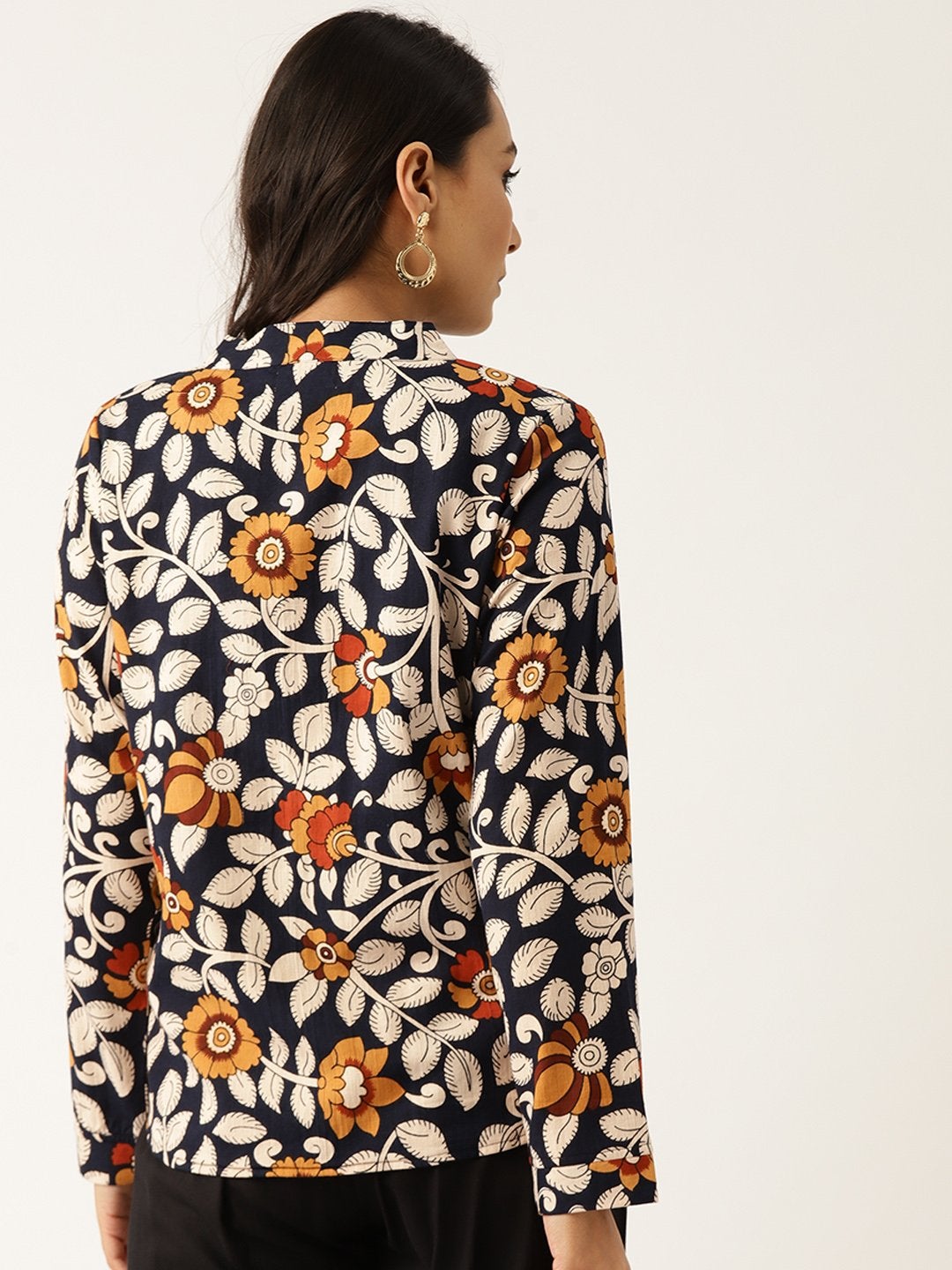 Women's Navy Floral Indie Jacket