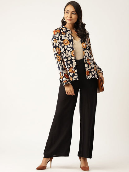 Women's Navy Floral Indie Jacket