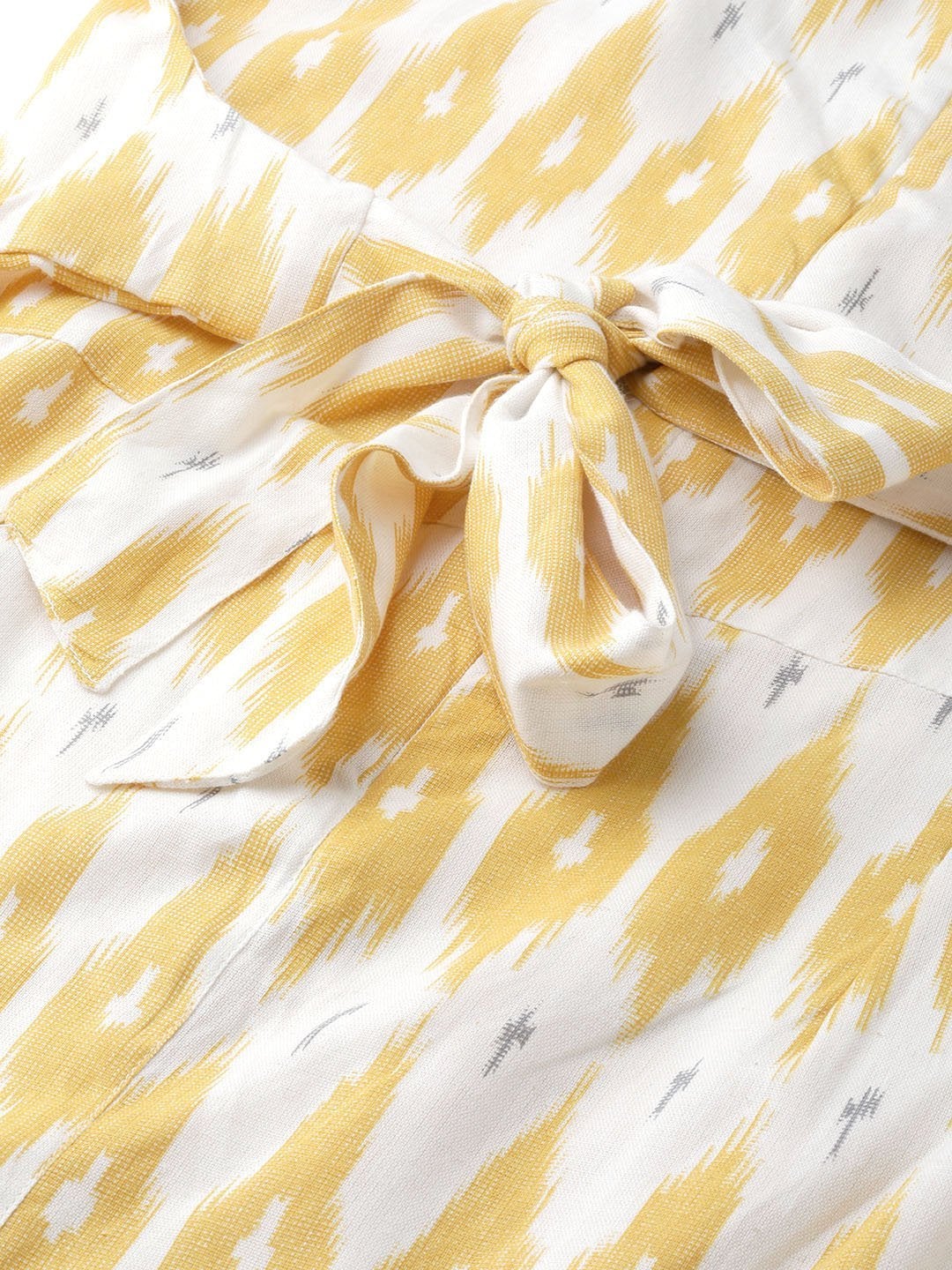 Women's Yellow Ikat Jumpsuit
