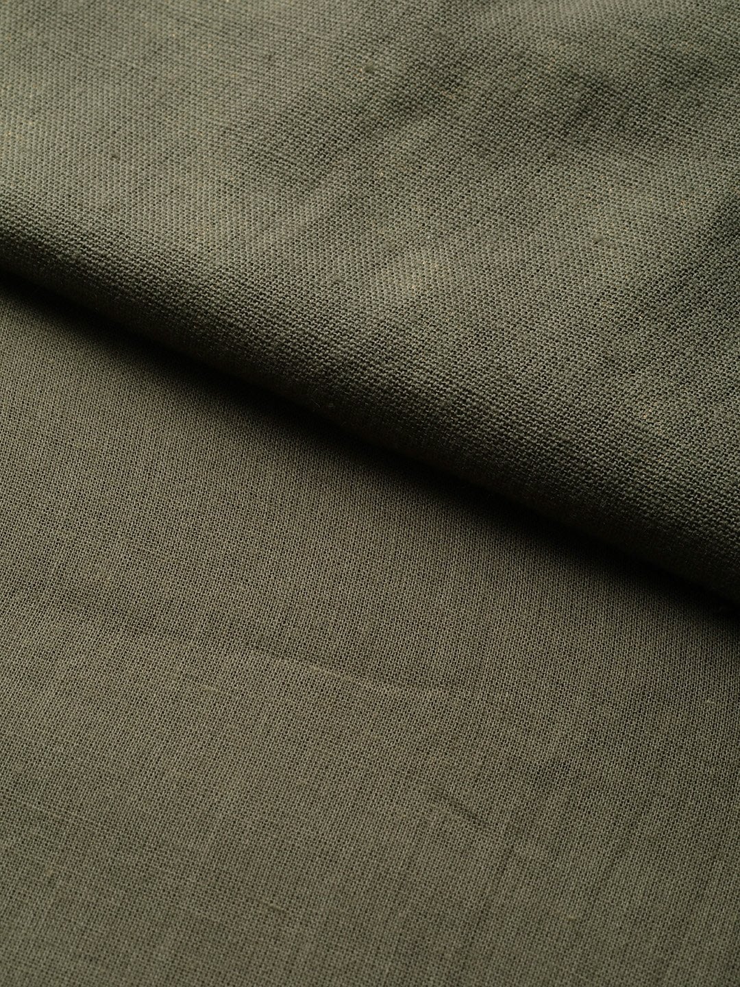 Women's Olive Foil Chevron Gathered Kurta Dress