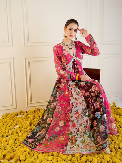 Women's Pink Floral Kurta