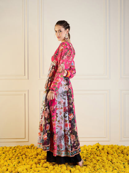 Women's Pink Floral Kurta