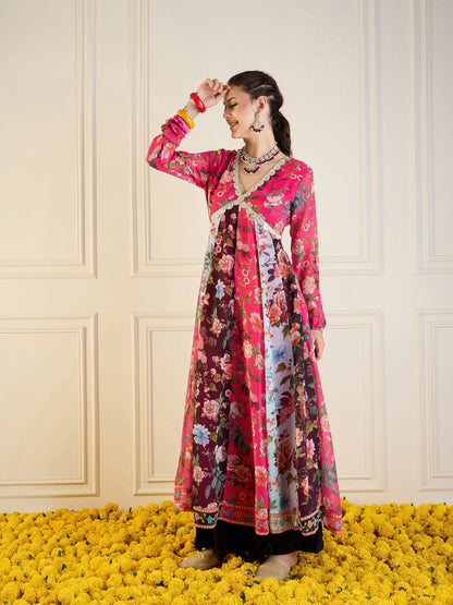 Women's Pink Floral Kurta