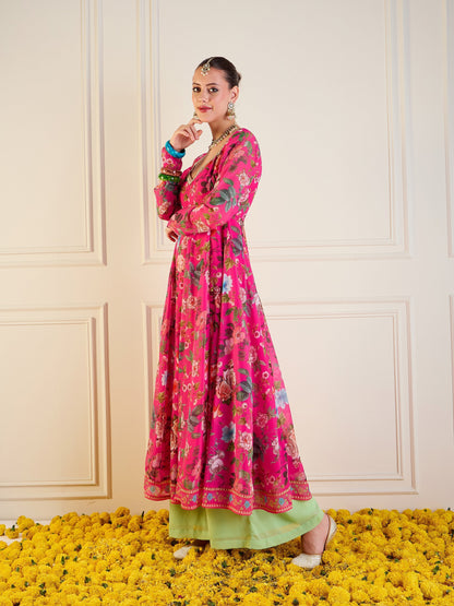 Women's Pink Floral Kurta
