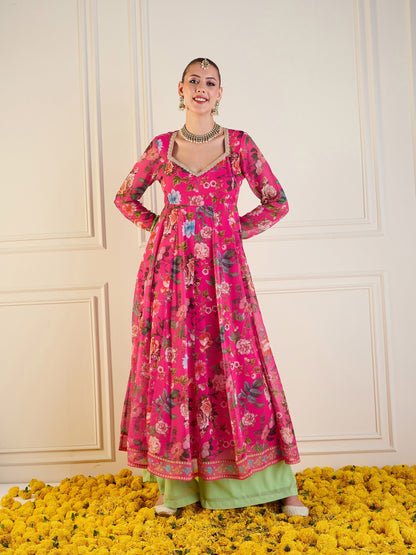 Women's Pink Floral Kurta