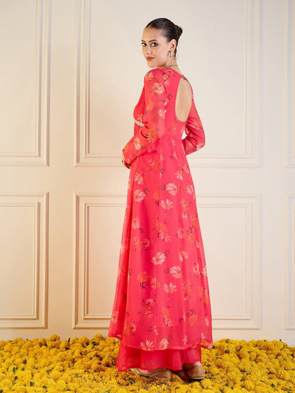 Women's Pink Floral Kurta