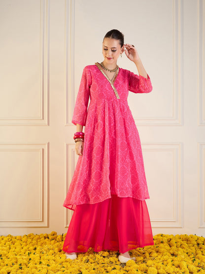 Women's Pink Floral Kurta