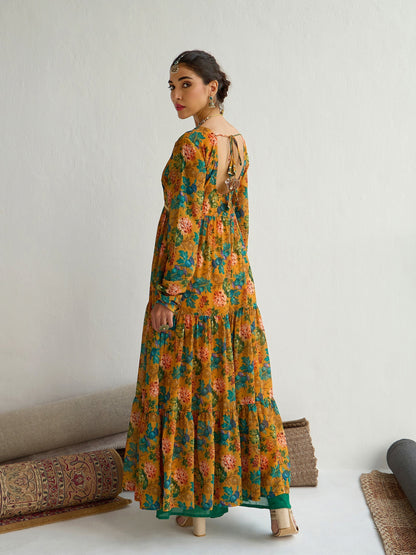 Women's Yellow Floral Kurta