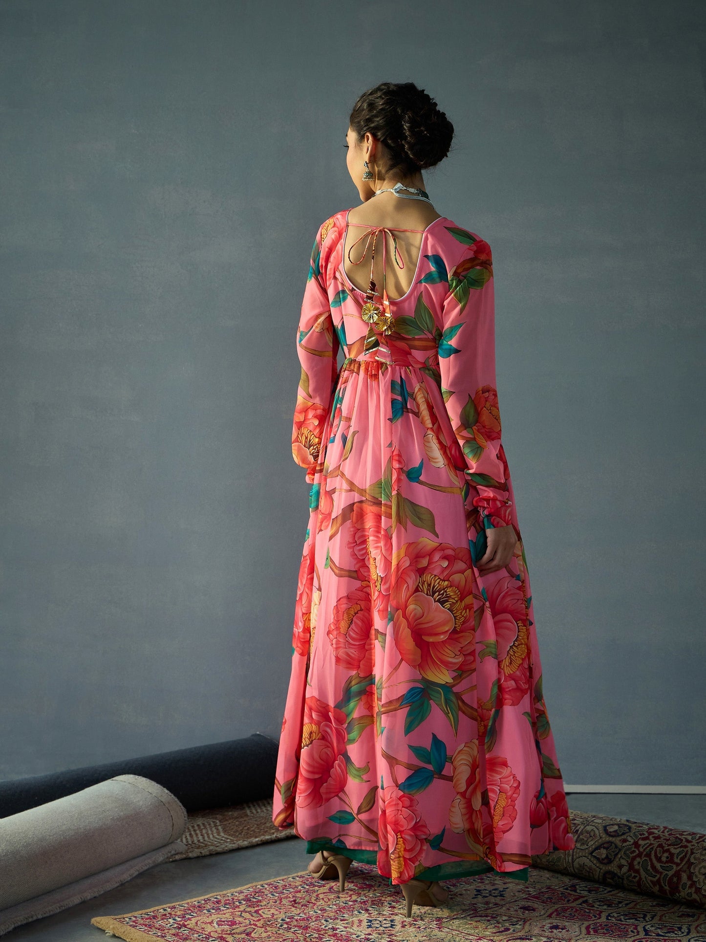 Women's Pink Floral Kurta