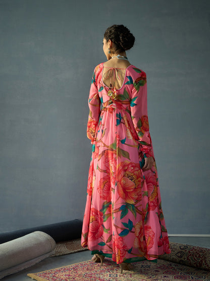 Women's Pink Floral Kurta