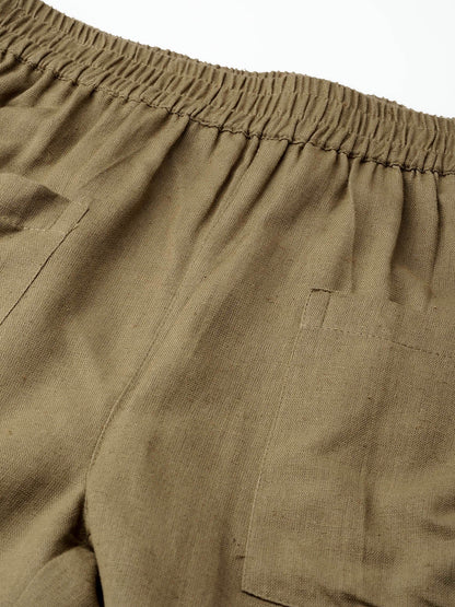 Women's Olive Patch Pocket Pants