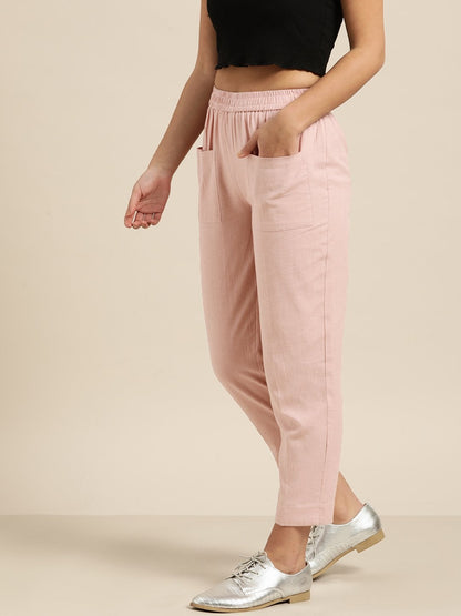 Women's Baked Pink Patch Pocket Pants
