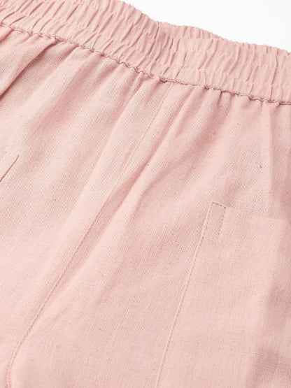 Women's Baked Pink Patch Pocket Pants