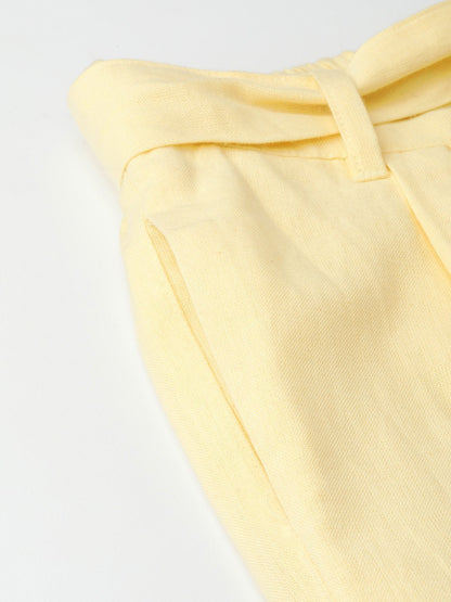 Women's Lemon Pleated Palazzo