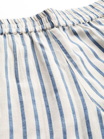 Women's Navy Striped Pants