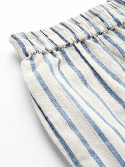 Women's Navy Striped Pants