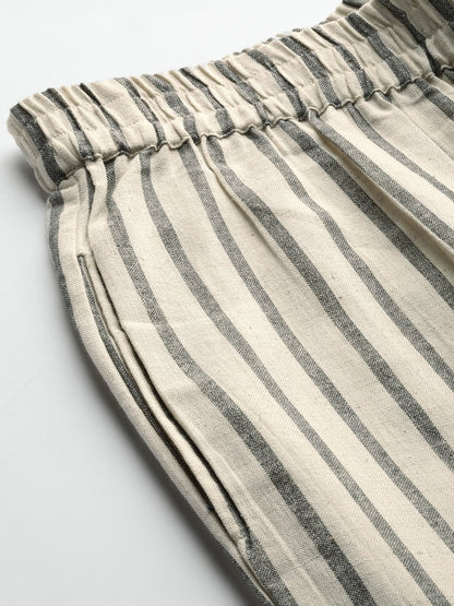 Women's Grey Striped Pants